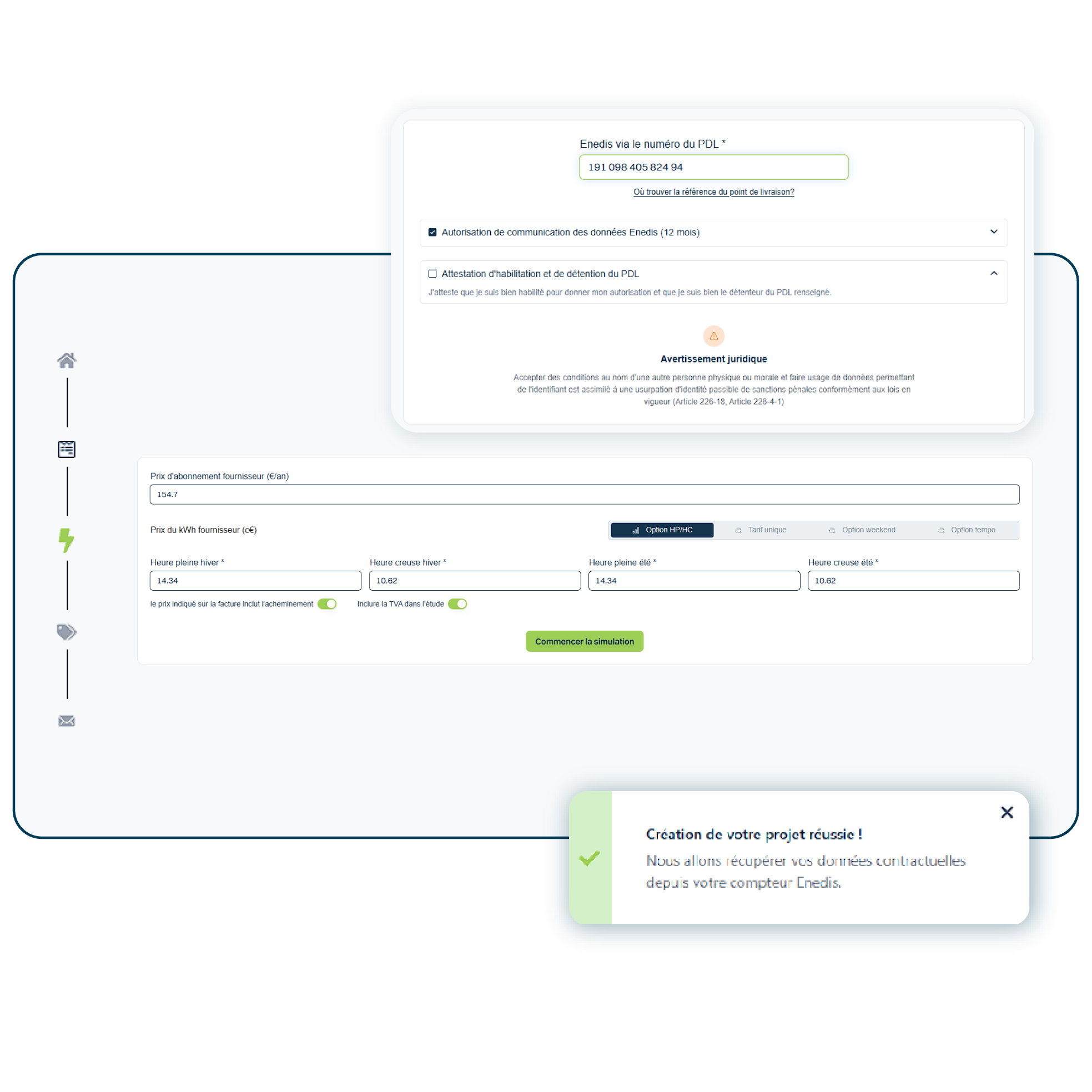 Données de consommation Optiwize LEads