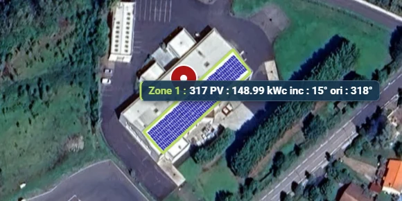 Implantation des panneaux photovoltaïques sur la toiture d’un site industriel dans Optiwize